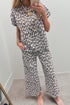 All Over Leopard Print Wide Leg Pant Sets