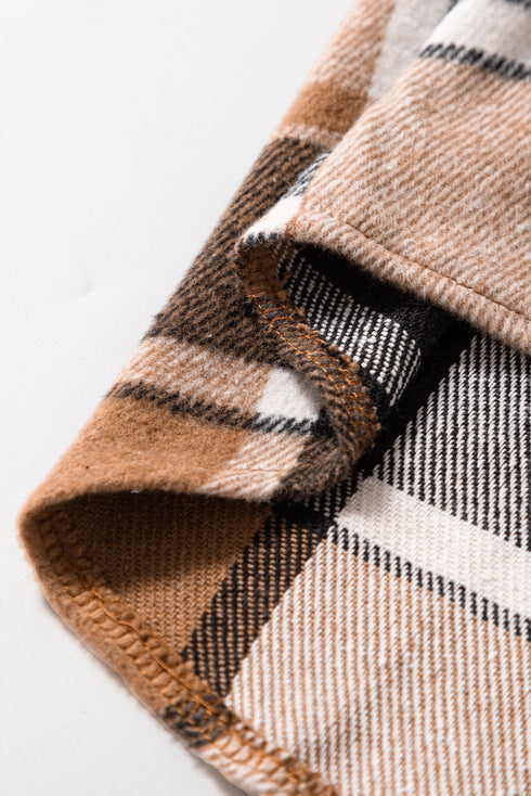 Modern Retro Plaid Collared Button Up Vest