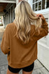Stay Salty Embroidered Long Sleeve Mock Neck Shift Pullover Sweatshirt