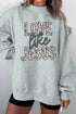 Camouflage Letter Print Faith Inspired Mock Neck Sweatshirt