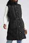 Casual Quilted Longline Stand Collar Puffer Vest