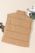 Pure Polyester Oversized Stand Collar Zip Vest