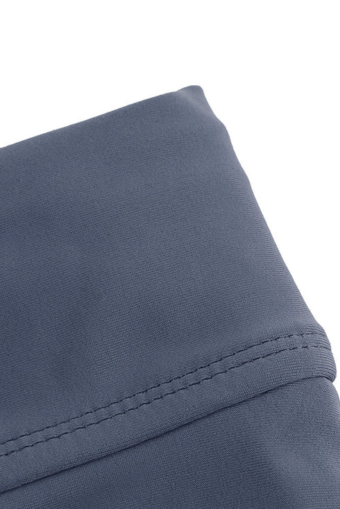 Wide Waistband Smooth Stretch Mini Swim Skirt