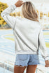 Polyester Wwjd Graphic Mock Neck Oversized Sweatshirt