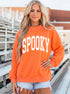 Polka Dot Letter Print Mock Neck Baggy Pullover Sweatshirt