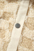 Checkered Corduroy Trim Metal Button Sherpa Jacket