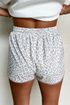 All Over Leopard Print Lace Up Accent Trim Shorts
