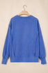 Split Hem Loose Silhouette Washed Tunic Sweatshirt