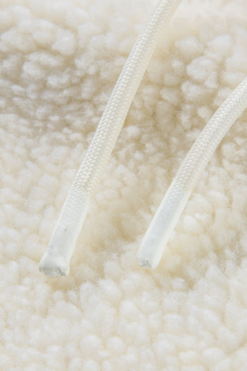 Exclusive Casual Fleece Zip Up Drawstring Hooded Pocketed Jacket