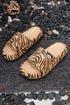 Polyester Tiger Print Hollow Out Detail Slipper