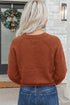 Ribbed Knit Round Neck Short Sleeve Sweater