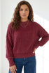 Seamed Drop Shoulder High Neck Ribbed Sweater