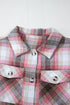 Exclusive Casual Flap Pocket Button Up Plaid Shacket