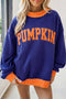 Polka Dot Letter Print Mock Neck Sweatshirt