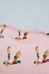 Western Print Drop Shoulder Long Sleeve Sweatshirt