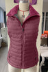 Plush Collar Quilted Zip Front Puffer Vest