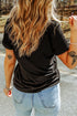Rhinestone Pumpkin Graphic Print Short Sleeve Tee