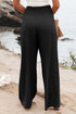 Solid Casual Smocked High Waist Wide Leg Bottoms