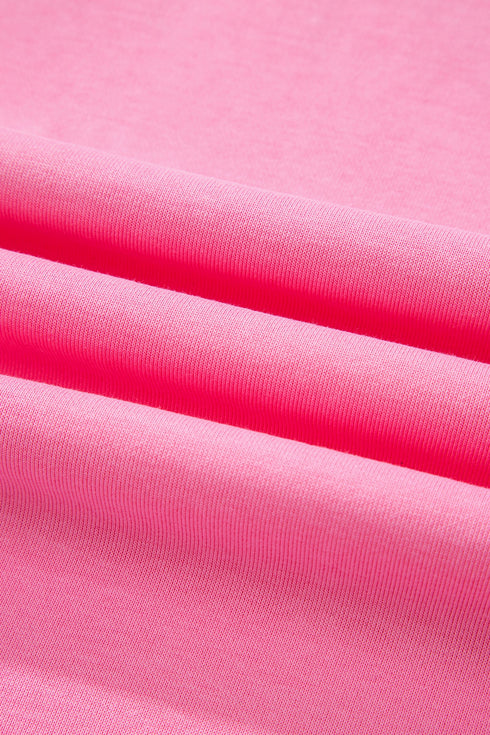 Active Solid Ribbed Tank Wide Leg Sweatpants Pant Set