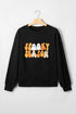Embroidered Graphic Long Sleeve Round Neck Pullover Sweatshirt