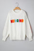 HOHOHO MERRY CHRISTMAS Chenille Letter Graphic Drop Shoulder Sweater