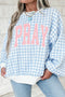 Pure Polyester Pray Slogan Graphic Pullover Sweatshirt