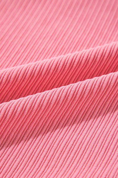 Casual Corduroy Flap Detail Button Up Split Jackets