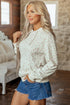 Floral Print Ribbing Drawstring Hem Long Sleeve Hoodie