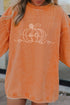 Pure Polyester Embroidered Pumpkin Faith Graphic Sweatshirt