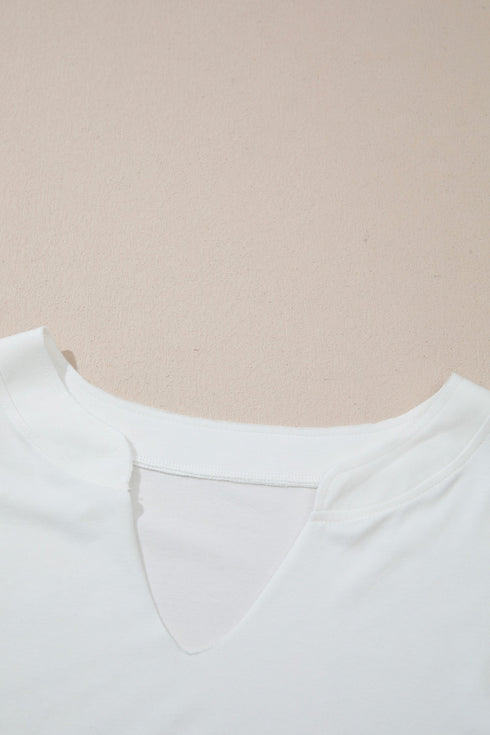 Striped V Neck Shift Long Sleeve Top