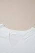 Striped V Neck Shift Long Sleeve Top