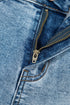 Western Embroidered Studded Stretch Cotton Denim Shorts