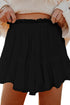 Bohemian Frilled Elastic Waist Lace Trim Ruffled Shorts