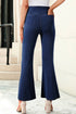 High Stretch Crossed Waist Flare Knit Denim Jeans