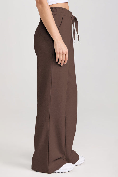 Collared Raglan Sweatshirt And Wide Leg Pant Set