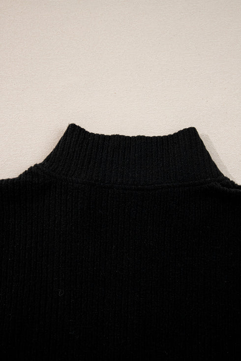 Corduroy Drop Shoulder Stand Neck Bodycon Two Piece Dress