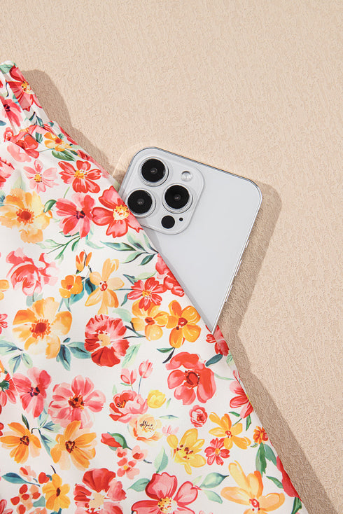 Bohemian Floral Print Bandeau Wide Leg Pant Set