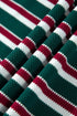 Striped Waffle Knit Round Neck Long Sleeve Sweatshirt