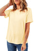 Soft Stretch Blend Crew Neck Short Sleeve Tee