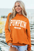 Floral Pumpkin Double Sided Printed Mock Neck Reversible Sweatshirt