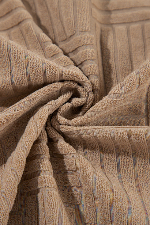 Casual Textured Chest Pocket Button Up Jacket