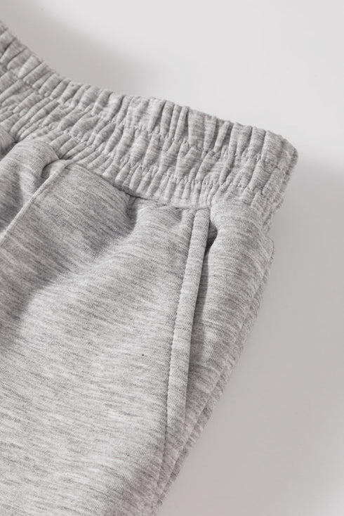 Zip Sailor Collar Pullover Athleisure Sweatpants Two Piece Pant Set