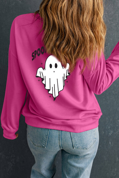 Skeleton Hand Bone Motif Graphic Art Sweatshirt