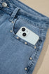 Denim Side Seam Rivet Ankle Length Jeans