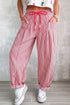 Southern Belle Striped Drawstring Loose Denim Pants