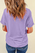 Short Sleeve Round Neck Ghost Letter Print Tee