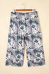 Camo Print Drawstring Waist Patch Pocket Pants