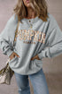 Polyester Cotton Pumpkin Graphic Oversized Pullover Sweatshirt
