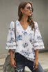 3/4 Flared Sleeve Blouse