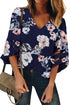 3/4 Flared Sleeve Blouse